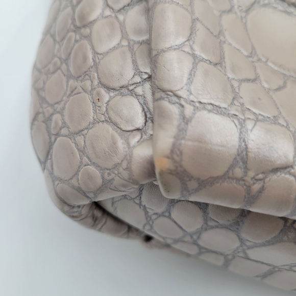 Coach Madison Sophia Embossed Satchel Sand Shoulder bag w Shoulder Strap - Picture 9 of 13